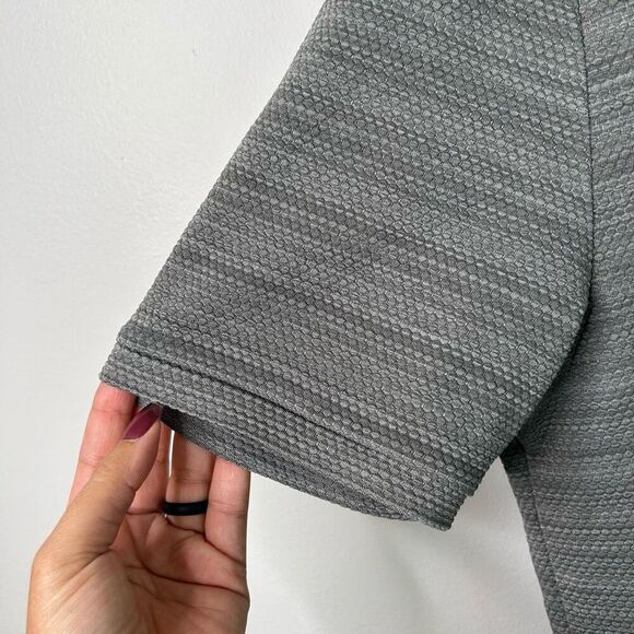 Arne Gray Crew Neck Short Sleeve Honeycomb Knit Casual T-Shirt Men's Size XXL - Picture 3 of 10